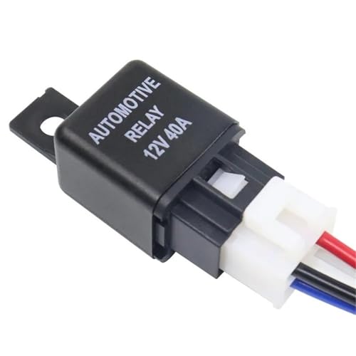 Kfz-Relais Wasserdichtes Autorelais 12 V 40 A Auto Automotive 4 Pin SPST Alarmrelais SPST Kontakttyp mit Stockt Hochleistungsstrom-Startwerkzeug Kfz-Relais(12V with Socket) von JXMFKBB
