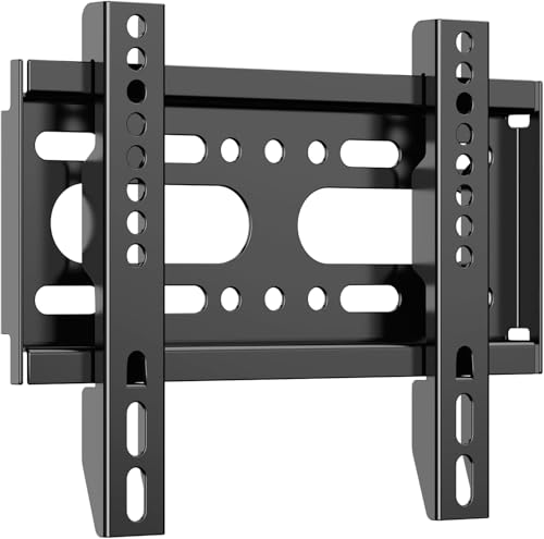 JXMTSPW TV Wandhalterung Feste 14-42 Zoll für TV Halterung bis zu 25kg, max. VESA 200×200, Monitor Mount mit minimalem Wandabstand Ultra Dünn Monitor Halterung Kleiner Fernseher Wandhalterung von JXMTSPW