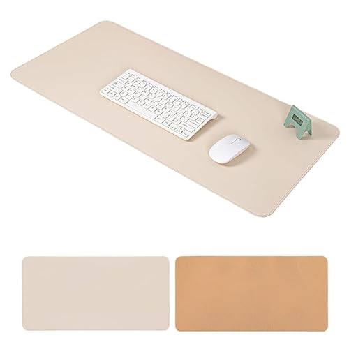 Schreibtischunterlage, Mauspad Mit Leder Und Rutchfeste Wildleder, Multifunktionales Office Mousepad Laptop Schreibunterlage, Tischschutz Unterlage Für Büro/Home-Office (cremefarben + Kork,80cm*40cm) Schreibtischunterlage, Mauspad Mit Leder Und Rutchfeste Wildleder, Multifunktionales Office Mousepad Laptop Schreibunterlage, Tischschutz Unterlage Für Büro/Home-Office (cremefarben + Kork,80cm*40cm) von JXpxbao