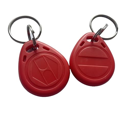 125 kHz T5577 RFID-Näherungs-Schlüsselanhänger, wiederbeschreibbar, 10 Stück, Rot 125 kHz T5577 RFID-Näherungs-Schlüsselanhänger, wiederbeschreibbar, 10 Stück, Rot von JYJRFID