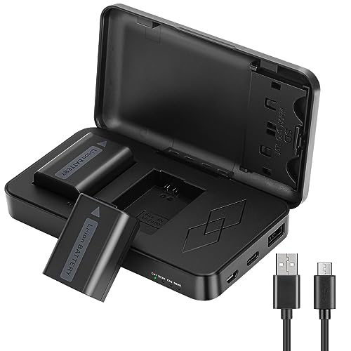 JYJZPB NP-FW50 1300mAh Ersatzakku und FW50 Akku Ladegerät für Sony Alpha und NEX Kameras A6400 ZV-E10 A6000 A6100 A6500 A6300 A7 A7II A7RII A7SII A7S A7S2 A7R A7R2 A5100 Akku, 2 Packungen JYJZPB NP-FW50 1300mAh Ersatzakku und FW50 Akku Ladegerät für Sony Alpha und NEX Kameras A6400 ZV-E10 A6000 A6100 A6500 A6300 A7 A7II A7RII A7SII A7S A7S2 A7R A7R2 A5100 Akku, 2 Packungen von JYJZPB