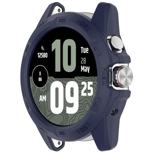 JYMYI Hülle Kompatibel mit Ticwatch Atlas Watch, Schutzhülle Clear Silikon Ultradünne Kratzfest Transparent TPU Case Abdeckung Cover Tasche Shell für Ticwatch Atlas Watch Uhrenzubehör (Blau) von JYMYI