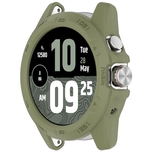 JYMYI Hülle Kompatibel mit Ticwatch Atlas Watch, Schutzhülle Clear Silikon Ultradünne Kratzfest Transparent TPU Case Abdeckung Cover Tasche Shell für Ticwatch Atlas Watch Uhrenzubehör (Grün) von JYMYI