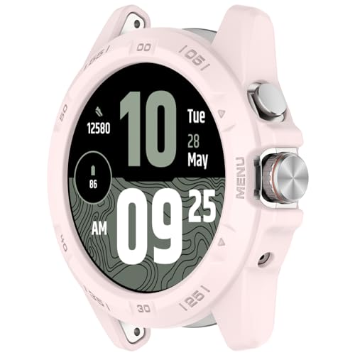 JYMYI Hülle Kompatibel mit Ticwatch Atlas Watch, Schutzhülle Clear Silikon Ultradünne Kratzfest Transparent TPU Case Abdeckung Cover Tasche Shell für Ticwatch Atlas Watch Uhrenzubehör (Rosa) von JYMYI