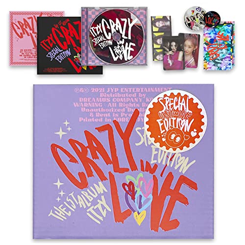 ITZY [ CRAZY IN LOVE ] Special Edition - (JEWELCASE VER.) Cover Sleeve + Photobook + CD-R & Jewel Case + Lyric Paper + Photo Card + Concept Film von JYP Ent.