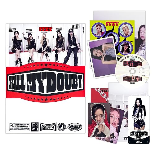 ITZY - [KILL MY DOUBT] (PHOTOBOOK D Ver.) Photobook + Champion Belt + Photocards + Lyric Book + Postcard + Ticket + CD-R + Circle Photocard + ITZY PIC + Poster + 2 Pin Badges + 4 Extra Photocards von JYP Ent.