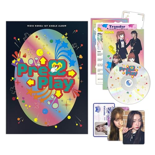 NiziU - 1st Single Album [Press Play] (Limited Edition) Photobook + CD-R + ID Card + Transfer Application + Photocards + Photocard Frame + Postcard + Sticker von JYP Ent.
