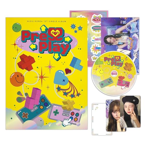 NiziU - 1st Single Album [Press Play] (Press Ver.) Photobook + CD-R + Photocards + Photocard Frame + Postcard + Sticker von JYP Ent.