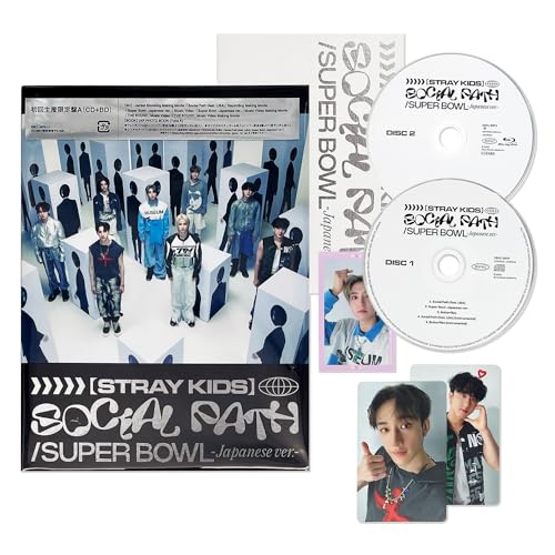 STRAY KIDS - [Japan 1st EP] 'Social Path' (Limited A Ver.) CD + Blu-Ray + Photo Book + Photo Card + Sticker + Poster + 2 Pin Badges + 5 Extra Photocards von JYP Ent.