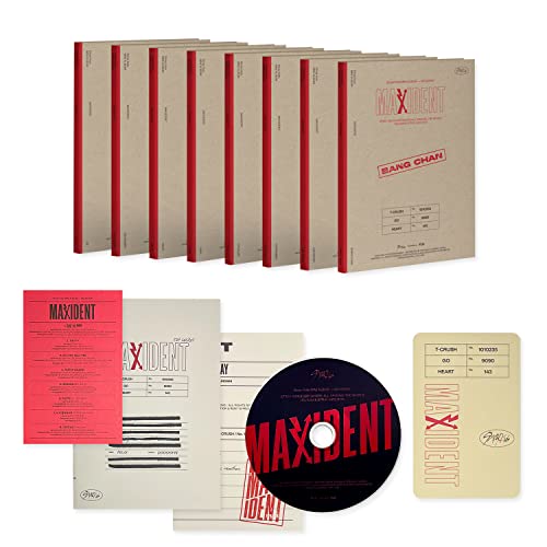 STRAY KIDS - Mini Album [MAXIDENT] (CASE Ver. / Random Ver.) Paper Case + Photobook + CD-R + Lyrics Paper + Photocard + Unit Mini Folded Poster + 2 Pin Button Badges von JYP Ent.