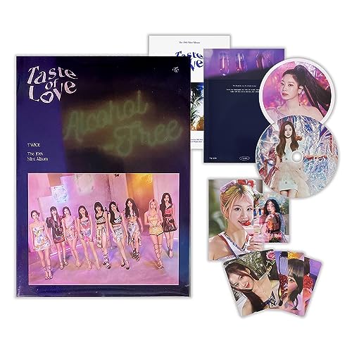 TWICE - 10th Mini Album [Taste of Love] (Fallen Ver.) Cover + Sleeve + Photobook + CD-R + Lenticular + Tasting Card + Coaster + Photocard + 2 Pin Button Badges von HIJJPS