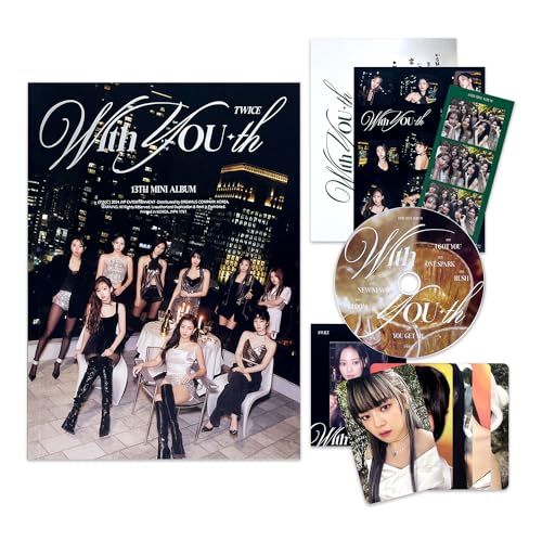 TWICE - 13th Mini Album [With YOU-th] (Standard Ver. - Glowing Ver.) Photobook + Photocard + 3-Cut Photo + Film Photocard + Letter Poster + CD-R + Sticker + 2 Pin Badges + 5 Extra Photocards von JYP Ent.