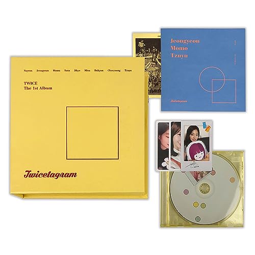 TWICE - 1st Album [TWICETAGRAM] (B Ver.) CD + Booklet + Cover Sticker + Photocards + Jewel Case + 2 Pin Button Badges von JYP Ent.