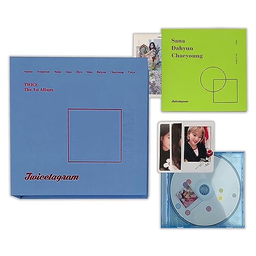 TWICE - 1st Album [TWICETAGRAM] (C Ver.) CD + Booklet + Cover Sticker + Photocards + Jewel Case + 2 Pin Button Badges von JYP Ent.