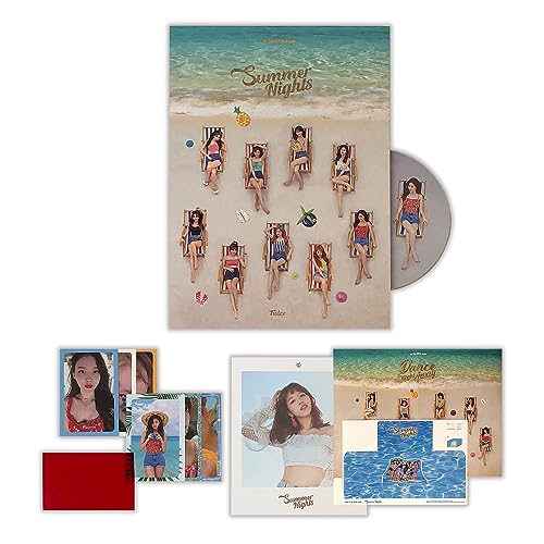 TWICE - 2ND SPECIAL ALBUM [SUMMER NIGHTS] (B Ver.) CD-R + Photobook + Lyrics Poster + Polaroid PostCard + DIY Paper PostCard + PhotoCard + 2 Pin Button Badges von IERO