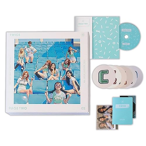 TWICE - 2nd Mini Album [PAGE TWO] (MINT Ver.) CD-R + Photobook + Garland + Lenticular Card + Photocard + 2 Pin Button Badges von JYP Ent.