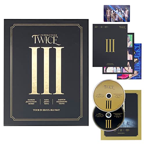 TWICE - 4TH WORLD TOUR Ⅲ IN SEOUL BLU-RAY [2 DISCS] Out Sleeve + Photobook + 2 DISCS + Accordion Card + Photo Sticker + Hologram Photocard + Poster + 1 Hand Mirror + 5 Photo von Jyp Ent.