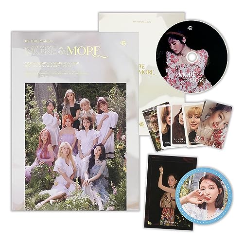 TWICE - 9th Mini [MORE&MORE] (C Ver.) Photobook + CD-R + More Postcard + Coaster Card + Photocard + 2 Pin Button Badges von JYP Ent.