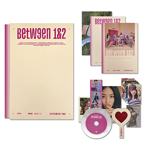 TWICE - [BETWEEN 1&2] (Archive Ver.) Photobook + CD-R + BOX + Polaroid + Postcard + Sticker + Message Photocard + Heart Glass + Folded Poster + Photocard + 2 Pin Button Badges von JYP Ent.