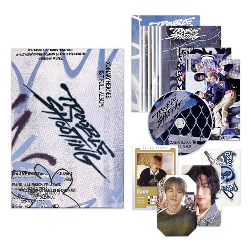 Xdinary-Heroes - 1st album [Troubleshooting] (A Ver.) Case + Photobook + Lyrics Book + CD-R + Photo Essay + Sticker + Photocard + Tranding Card + Mirror Photocard + Postcard + 3 Extra Photocards von JYP Ent.