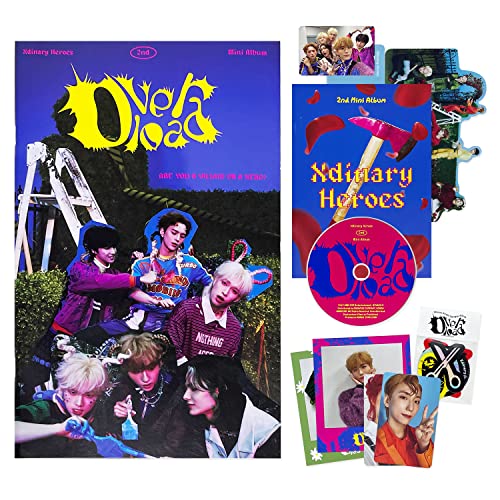 Xdinary-heroes - 2nd Mini Album [Overload] (D Ver.) Photobook + CD + Message Lyric Book + Photocard + Polaroid Photocard + Sticker + Group Photocard + Clear Stand + Poster + 2 Badges + 4 Photocards von JYP Ent.