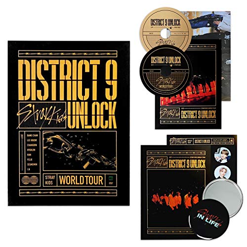 STRAY KIDS World Tour DVD [DISTRICT 9 : UNLOCK] IN SEOUL DVD 2 DISC + Photobook + Sticker + Folding Poster von JYP Entertainment
