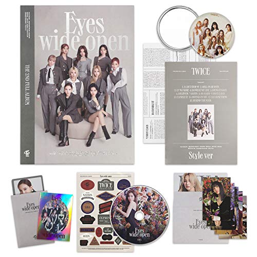 TWICE 2nd Album - EYES WIDE OPEN [ STYLE ver. ] CD + Photobook + Message Card + Lyric Poster + Sticker + Photocards von JYP Entertainment