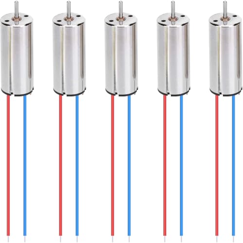 JYUDAUFU 5 Stück kernloser Motor DC 3-5V 8.5 mm × 20 mm 0.15A 35000-50000 RPM Vibrations-Hohlraummotor für DIY/Test/RC Spielzeug/Drohne/Quadcopter JYUDAUFU 5 Stück kernloser Motor DC 3-5V 8.5 mm × 20 mm 0.15A 35000-50000 RPM Vibrations-Hohlraummotor für DIY/Test/RC Spielzeug/Drohne/Quadcopter von JYUDAUFU