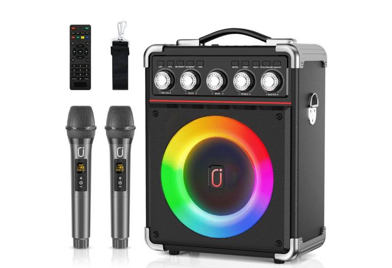 JYX Bluetooth Party-Lautsprecher Karaoke-Maschine mit 2PCS Wireless Micrs Karaoke-Maschine von JYX