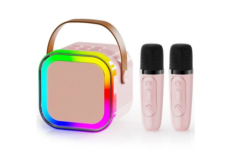 JYX Kleine Bluetooth Lautsprecher Mini Karaoke Maschine mit Mikrofonen Karaoke-Maschine von JYX
