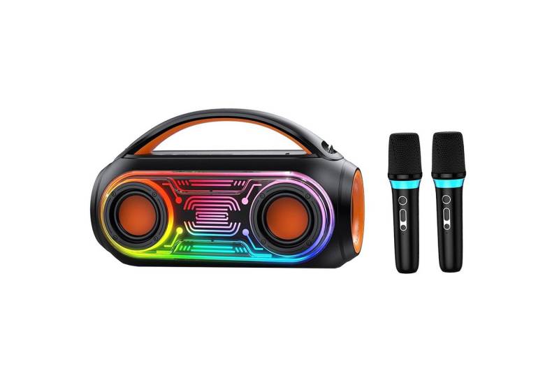 JYX Neueste Karaoke maschine, tragbarer Bluetooth-Lautsprecher Karaoke-Maschine (mit 2 Mikrofonen) von JYX