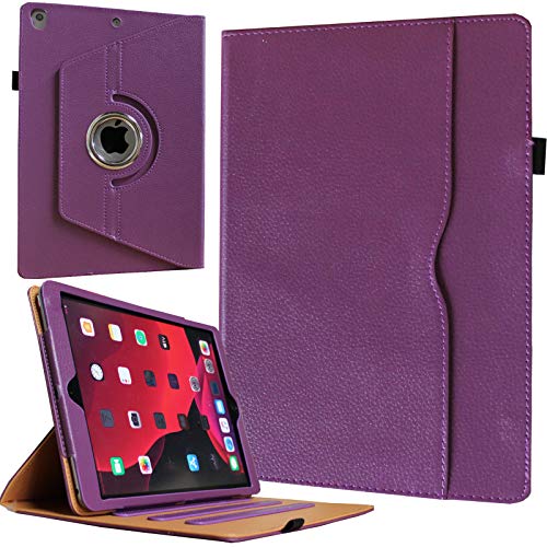 JYtrend Schutzhülle für 2019/2020 iPad 10.2 iPad 7.,8. Generation, 360 Grad drehbar, Multi-Winkel, Standfunktion, Folio, automatische Aufwachen/Schlafmodus, für Modell A2197 A2198 A2199 A2200 (lila) von JYtrend