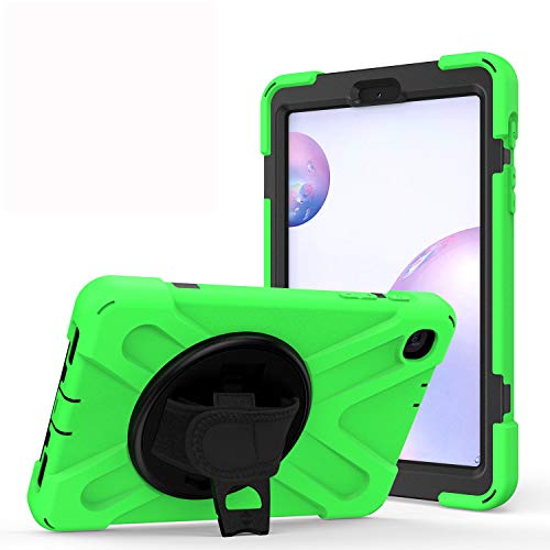 JZ 360 Degrees Kickstand Hülle Cover Compatible with Galaxy Tab A 8.4 2020 (SM-T307) Stand Hülle with Wrist Strap and Shoulder Strap - Green von JZ