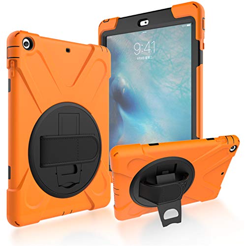 JZ 360 Degrees Kickstand Hülle Cover Compatible with for Air Stand Hülle with Wrist Strap and Shoulder Strap - Orange von JZ