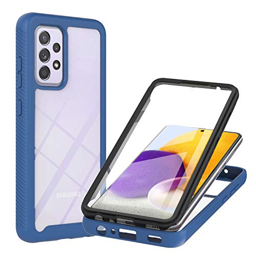 JZ Galaxy A72 5G 360 Degrees Front & Back Transparent Phone Hülle for Für Samsung A72 5G / A72 4G Full Screen Coverage Hülle - Blue von JZ