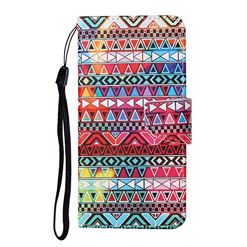 JZ Painted Design Wallet Hülle for Für Samsung A11 / M11 Flip Cover with [Stand][Wrist Strap] - Tribal Map von JZ