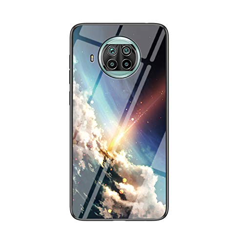 JZ Starry Sky Design Glass Phone Hülle Compatible with Xiaomi Mi 10T Lite 5G with Soft Edge + Tempered Glass Back Cover - Bright Starry Sky von JZ