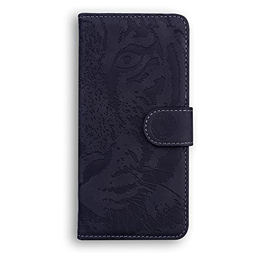 JZ Tiger Pattern Hülle for Für K40S,PU Leather Wallet Flip Cover for Für LG K40S [Credit Card Slots][Money Pocket] - Black von JZ