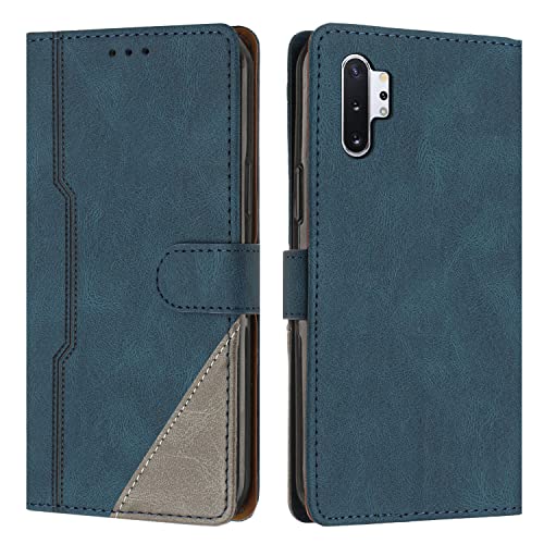 JZASES Hülle für Galaxy Note 10 Plus/Galaxy Note 10 Plus 5G, Brieftasche Klapphülle, PU Leder Stoßfeste Magnetische Schutzhülle Tasche Kompatibel mit Samsung Galaxy Note 10 Plus, Blau von JZASES