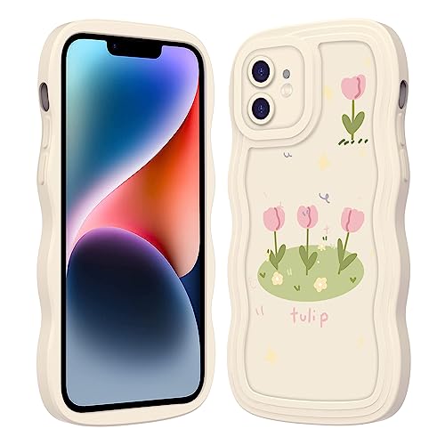 JZASES Hülle für iPhone 11 (6.1 inch), Ultra Dünne Weiche Florale Druck Motiv Handyhülle, TPU Silikon Stoßfest Schutzhülle Kompatibel mit iPhone 11, Muster-19 von JZASES