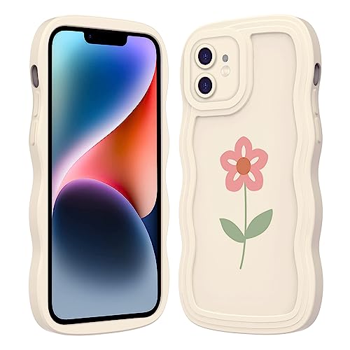 JZASES Hülle für iPhone 12 Mini (5.4 inch), Ultra Dünne Weiche Florale Druck Motiv Handyhülle, TPU Silikon Stoßfest Schutzhülle Kompatibel mit iPhone 12 Mini, Muster-16 von JZASES