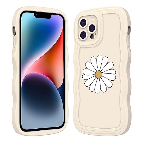 JZASES Hülle für iPhone 13 Pro (6.1 inch), Ultra Dünne Weiche Florale Druck Motiv Handyhülle, TPU Silikon Stoßfest Schutzhülle Kompatibel mit iPhone 13 Pro, Muster-13 von JZASES