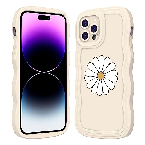 JZASES Hülle für iPhone 14 Pro (6.1 inch), Ultra Dünne Weiche Florale Druck Motiv Handyhülle, TPU Silikon Stoßfest Schutzhülle Kompatibel mit iPhone 14 Pro, Muster-13 von JZASES