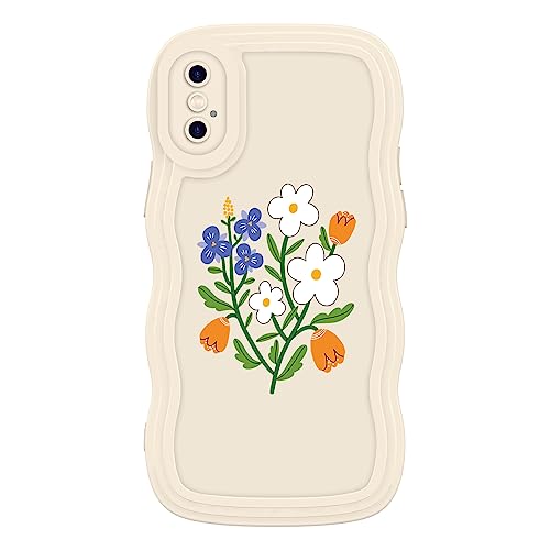 JZASES Hülle für iPhone X/iPhone XS (5.8 inch), TPU Silikon Handyhülle, Ultra Dünne Weiche Stoßfest Kratzfest Schutzhülle Kompatibel mit iPhone X/iPhone XS, Muster-9 von JZASES