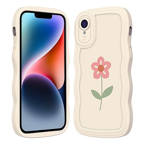 JZASES Hülle für iPhone XR (6.1 inch), Ultra Dünne Weiche Florale Druck Motiv Handyhülle, TPU Silikon Stoßfest Schutzhülle Kompatibel mit iPhone XR, Muster-16 von JZASES