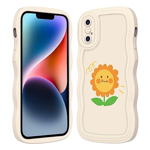 JZASES Hülle für iPhone XS Max (6.5 inch), Ultra Dünne Weiche Florale Druck Motiv Handyhülle, TPU Silikon Stoßfest Schutzhülle Kompatibel mit iPhone XS Max, Muster-14 von JZASES