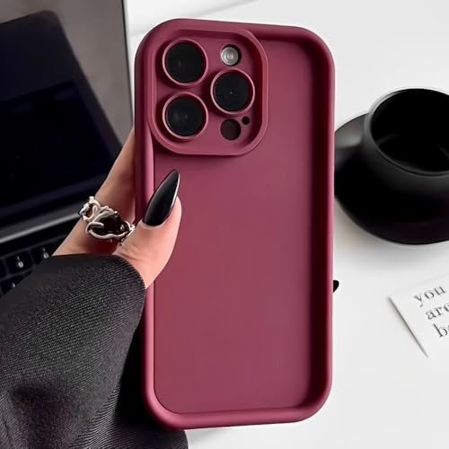 JZFDCLF Candy Color Soft TPU-Hülle für iPhone 16 14 15 Pro Plus 13 12 11 Pro Max 8 XR X XS SE 2022 Stoßfeste Silikon-Telefonabdeckung, Weinrot, für iPhone 12 JZFDCLF Candy Color Soft TPU-Hülle für iPhone 16 14 15 Pro Plus 13 12 11 Pro Max 8 XR X XS SE 2022 Stoßfeste Silikon-Telefonabdeckung, Weinrot, für iPhone 12 von JZFDCLF