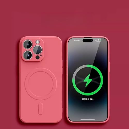 JZFDCLF Flüssigsilikon-Magnethülle zum kabellosen Laden für iPhone 15 14 13 12 Mini 11Pro Max Plus XR XS Stoßfeste Softcover, C rot, für iPhone 11pro max JZFDCLF Flüssigsilikon-Magnethülle zum kabellosen Laden für iPhone 15 14 13 12 Mini 11Pro Max Plus XR XS Stoßfeste Softcover, C rot, für iPhone 11pro max von JZFDCLF