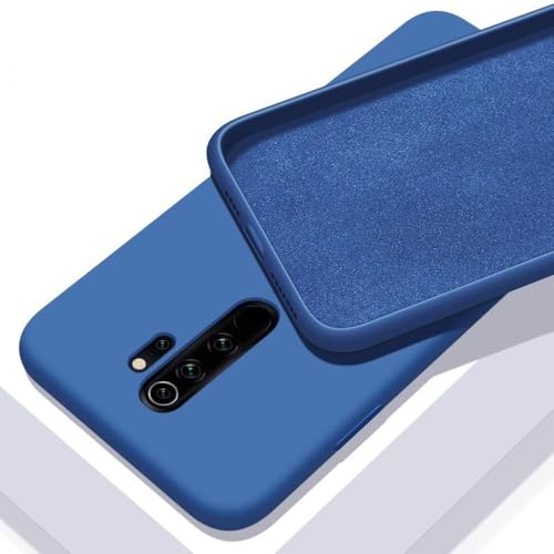 JZFDCLF Für Xiaomi Für Redmi Note 9 9s Pro 10 11 11S 10s 10T 9T 8 8T 7 Pro 9A 9C 10C Poco X3 F3 Weiche, solide Bonbonhülle, flüssige Silikonhülle, D Blau, für Note 11 Pro 5G von JZFDCLF