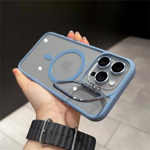 JZFDCLF Für iPhone 15 Pro Max Luxus-Telefonhülle mit magnetischem Linsenhalter und Ständer für iPhone 12 13 14 15 16 Plus Schutzhülle, Hellblau, Für iPhone 15 Plus JZFDCLF Für iPhone 15 Pro Max Luxus-Telefonhülle mit magnetischem Linsenhalter und Ständer für iPhone 12 13 14 15 16 Plus Schutzhülle, Hellblau, Für iPhone 15 Plus von JZFDCLF